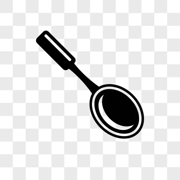 Large spoon vector icon isolated on transparent background, Larg — Stock Vector