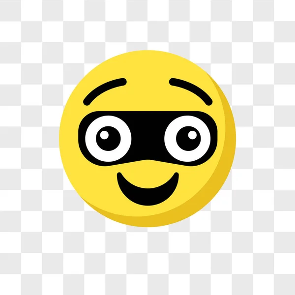 Κλέφτης emoji εικονίδιο διάνυσμα απομονώνονται σε διαφανές φόντο, ΘΕΙΕ — Διανυσματικό Αρχείο
