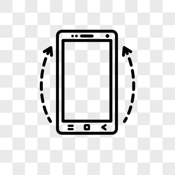 Εικονίδιο του φορέα smartphone απομονώνονται σε διαφανές φόντο, έξυπνη — Διανυσματικό Αρχείο
