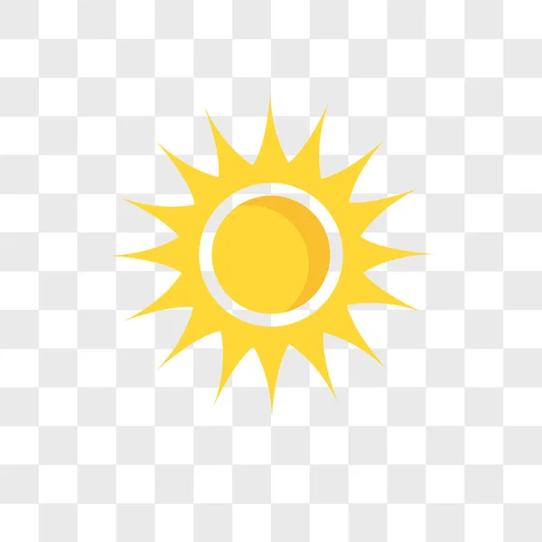 Icono del vector solar aislado sobre fondo transparente, Sun logo des — Archivo Imágenes Vectoriales