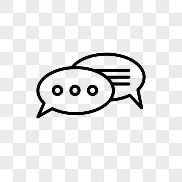 Icono de vector de chat aislado sobre fondo transparente, logotipo de Chat d — Vector de stock