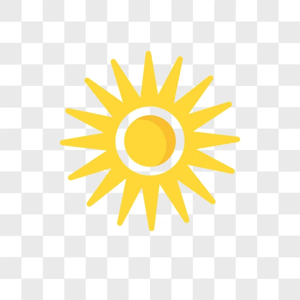 Sun vector icon isolated on transparent background, sun logo des — Stock Vector