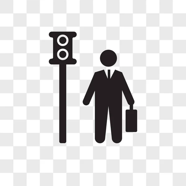 Pedestrian vector icon isolated on transparent background, Pedes — Stock Vector