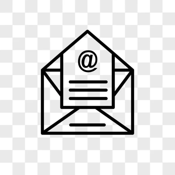 Email vector icon isolated on transparent background, Email logo — Stock Vector