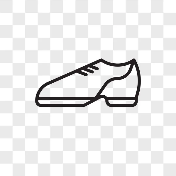 Ikon vektor sepatu diisolasi pada latar belakang transparan, logo sepatu d - Stok Vektor