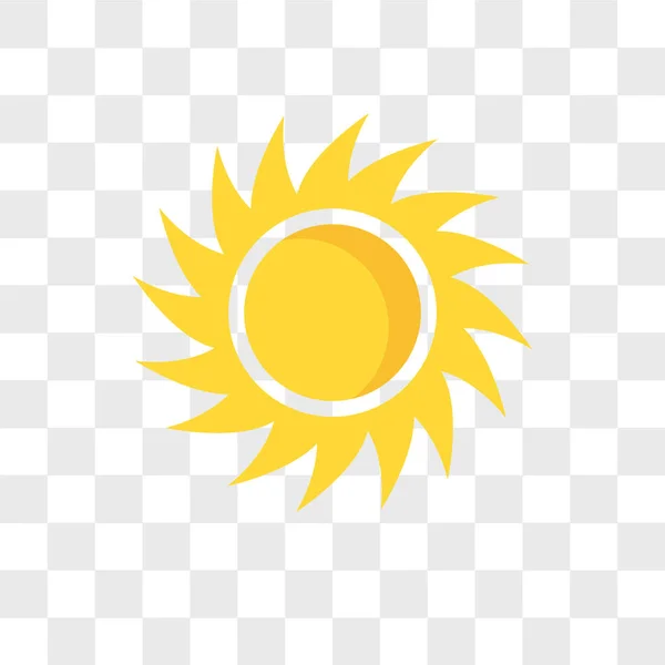 Ícone do vetor solar isolado no fundo transparente, logotipo do sol des —  Vetores de Stock