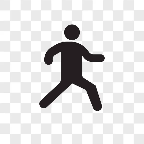 Persona corriendo icono vectorial aislado sobre fondo transparente, R — Vector de stock