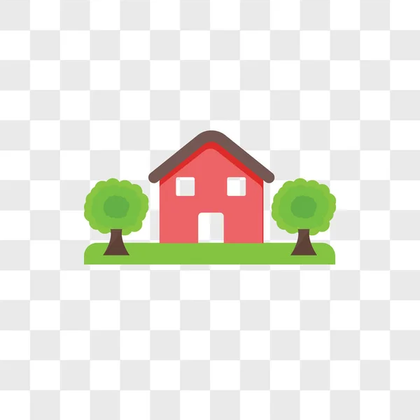 House vector icon isolated on transparent background, House logo — Stock Vector