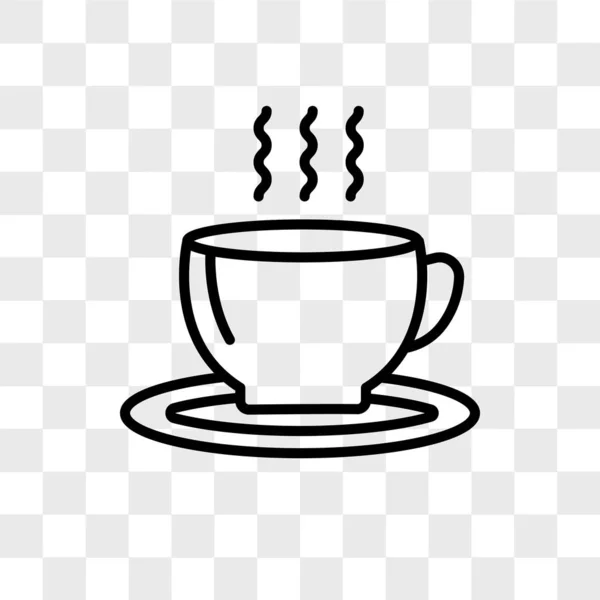Coffee shop wektor ikona na białym tle na przezroczystym tle, kawy — Wektor stockowy