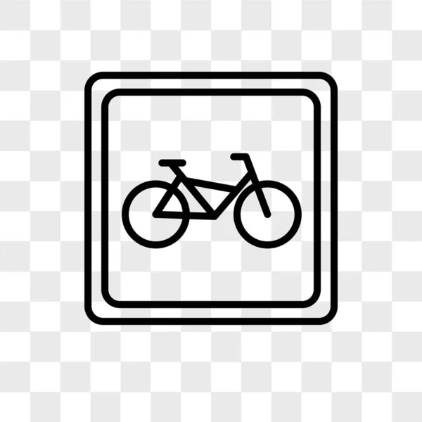 Bicicleta icono vector aislado sobre fondo transparente, Bicicleta — Vector de stock