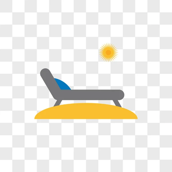 Sun bath vector icon isolated on transparent background, Sun bat — Stock Vector