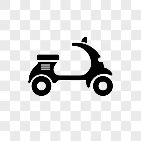 Scooter bike vector icon isolated on transparent background, Sco — Stock Vector