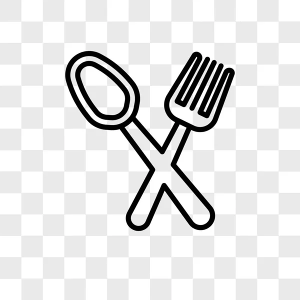 Restaurant vector icon isolated on transparent background, Resta — Stock Vector