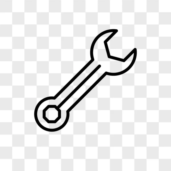 Llave icono vectorial aislado sobre fondo transparente, Llave lo — Vector de stock