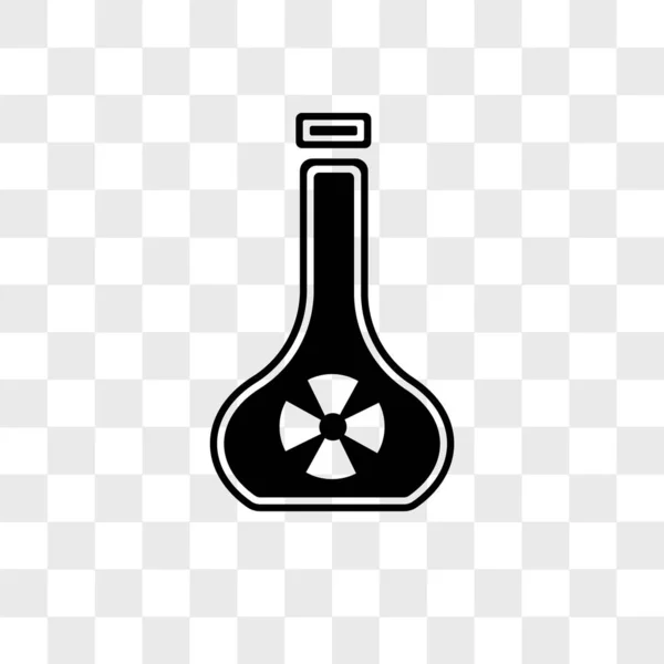 Radioactive elements vector icon isolated on transparent backgro — Stock Vector