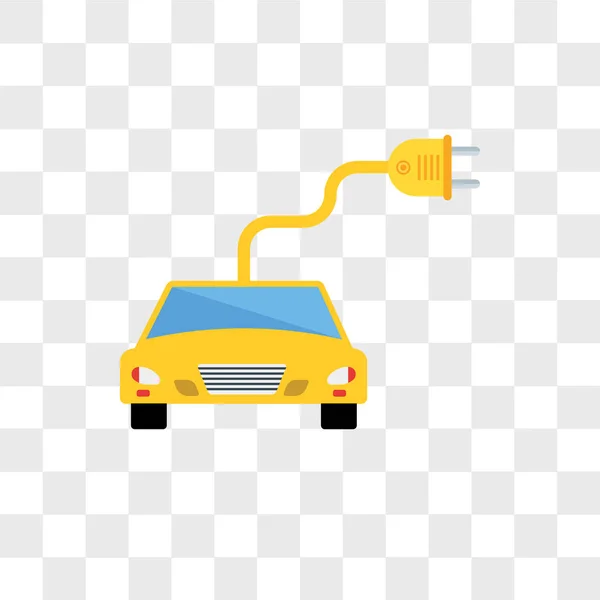 Elettro auto vettoriale icona isolato su sfondo trasparente, elec — Vettoriale Stock