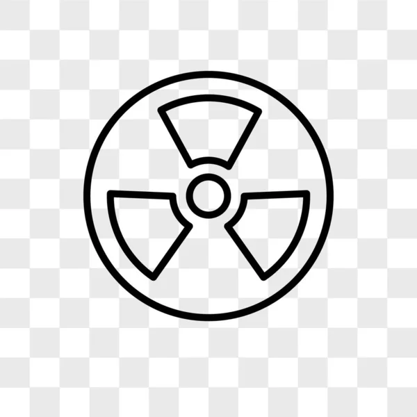 Nucleaire vector pictogram geïsoleerd op transparante achtergrond, nucleaire — Stockvector