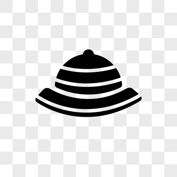 Значок вектор шляпы изолирован на прозрачном фоне, Шляпа логотип де — стоковый вектор