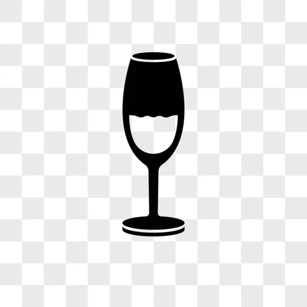 Kielich wina wektor ikona na białym tle na przezroczystym tle, Puchar — Wektor stockowy