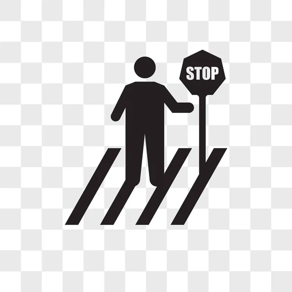 Stop icona vettoriale isolata su sfondo trasparente, Stop logo d — Vettoriale Stock