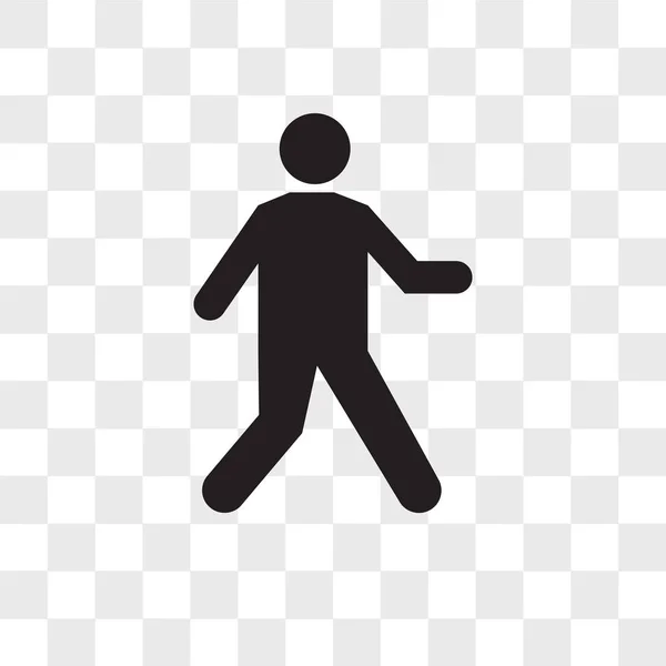 Vector pictogram geïsoleerd op transparante achtergrond wandelen, Walking — Stockvector