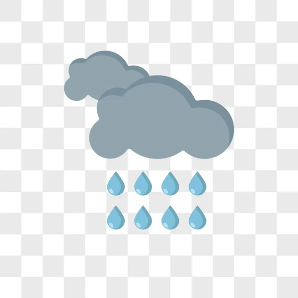 Icono de vector de lluvia aislado sobre fondo transparente, logotipo de lluvia d — Vector de stock