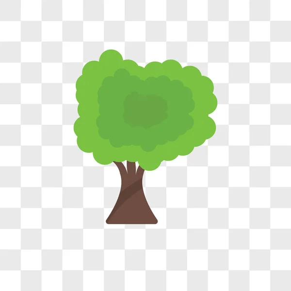 Árbol icono vectorial aislado sobre fondo transparente, árbol logotipo d — Vector de stock