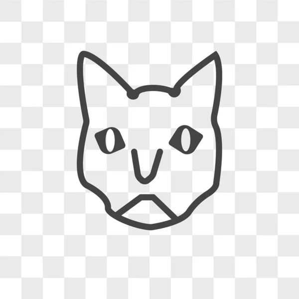 Siamese gato vector icono aislado sobre fondo transparente, siam — Vector de stock