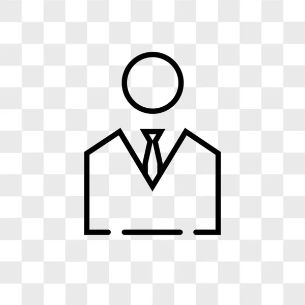 Business man vector icon isolated on transparent background, bus — Stock Vector