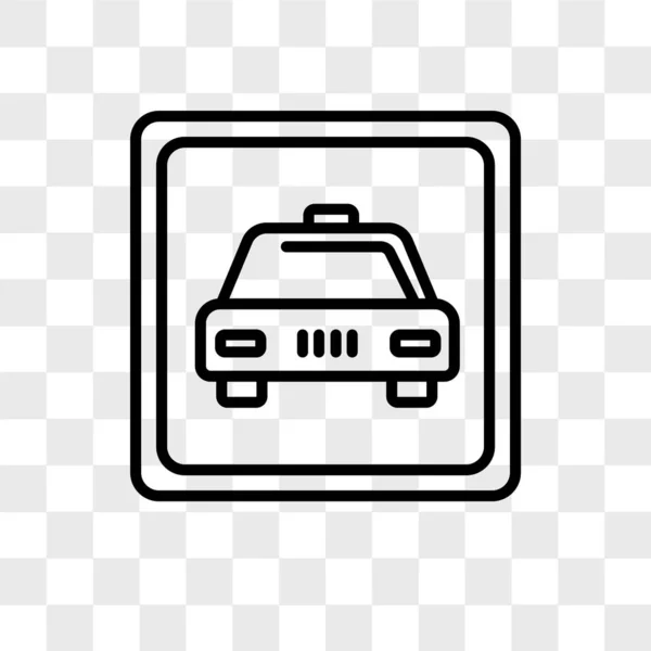 Ícone de vetor de táxi isolado no fundo transparente, logotipo do táxi d — Vetor de Stock