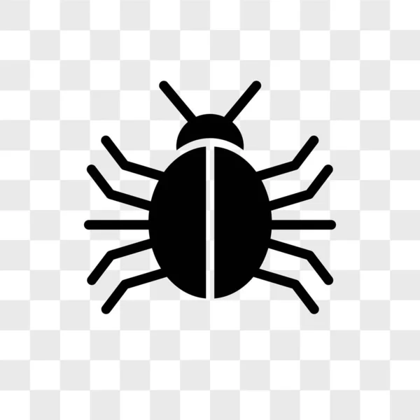 App bug vector icon isolated on transparent background, App bug — Stock Vector