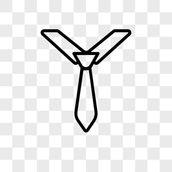 Krawattenvektorsymbol isoliert auf transparentem Hintergrund, Krawattenlogo des — Stockvektor