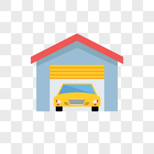 Icône vectorielle de garage isolé sur fond transparent, Garage lo — Image vectorielle
