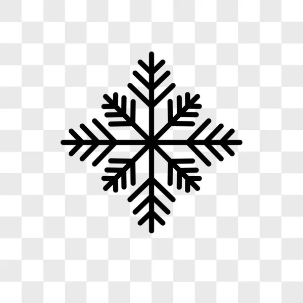 Two snow flakes vector icon isolated on transparent background, — Stock Vector