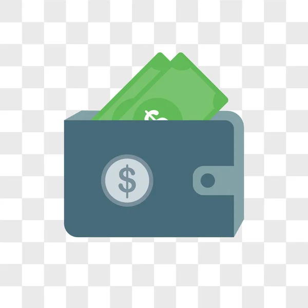 Pengar väska vektor ikonen isolerad på transparent bakgrund, pengar — Stock vektor
