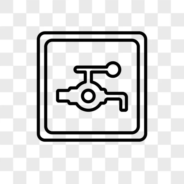 Geen water vector pictogram geïsoleerd op transparante achtergrond, geen wate — Stockvector