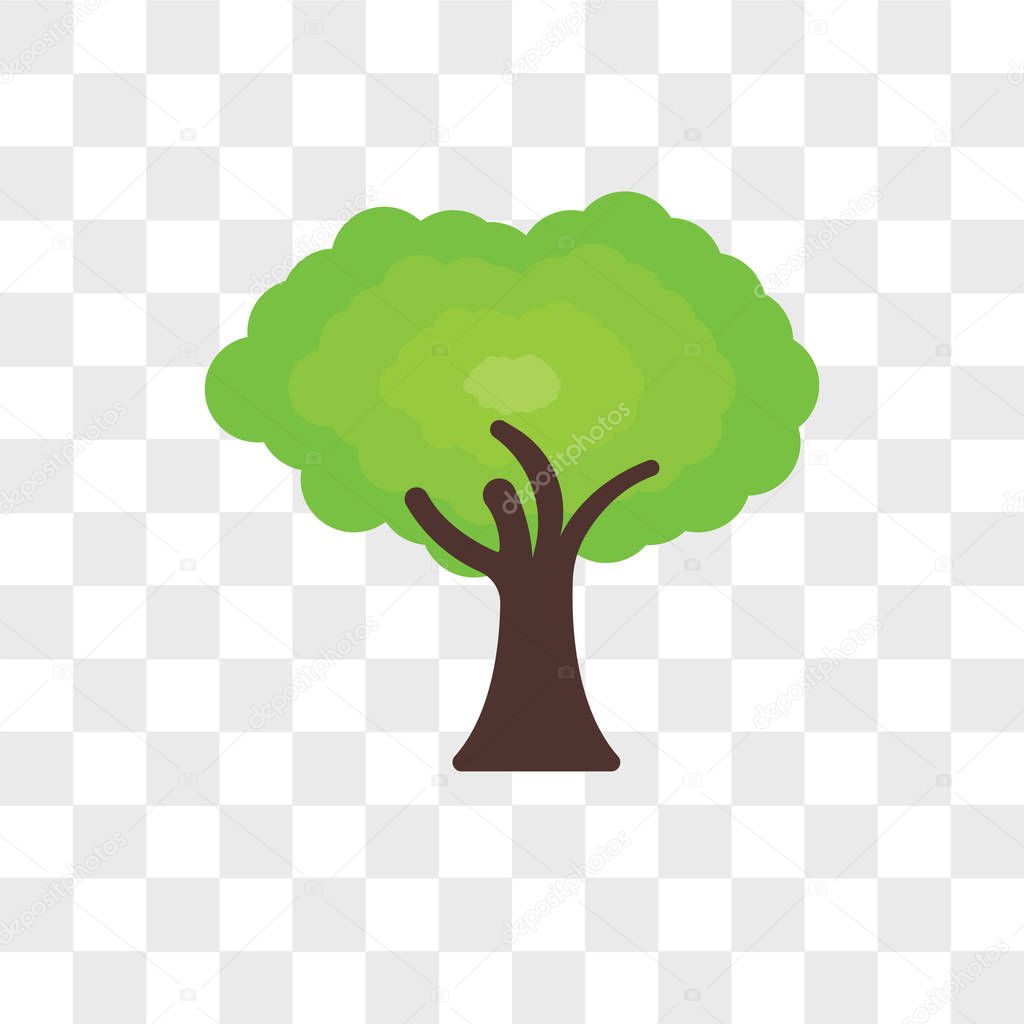 Tree vector icon isolated on transparent background, Tree logo d