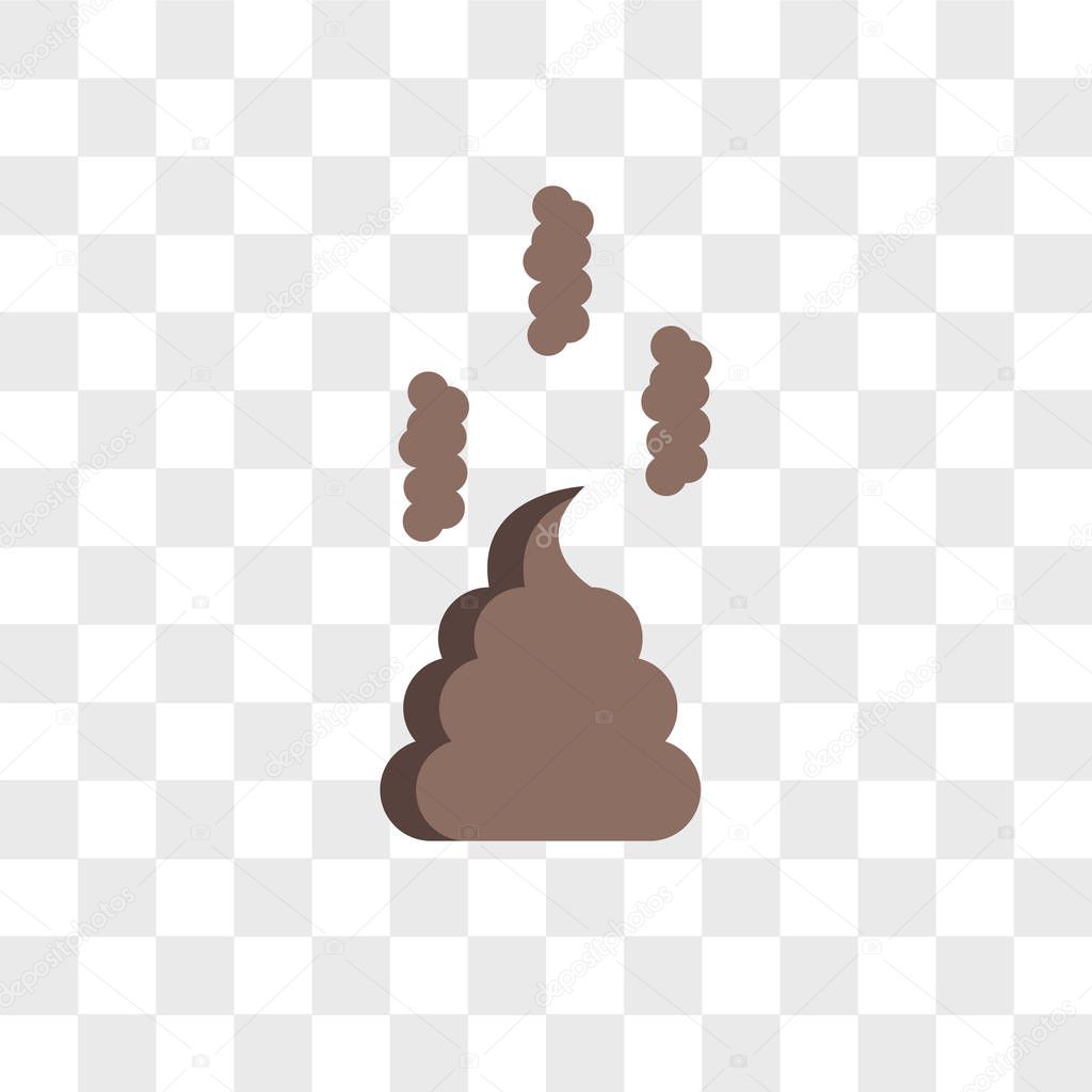 Poo vector icon isolated on transparent background, Poo logo des