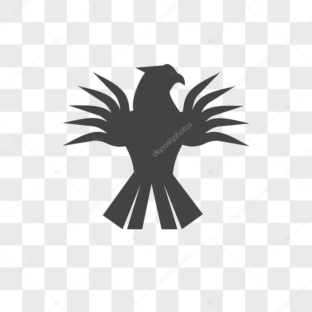 Griffin vector icon isolated on transparent background, griffin logo concept