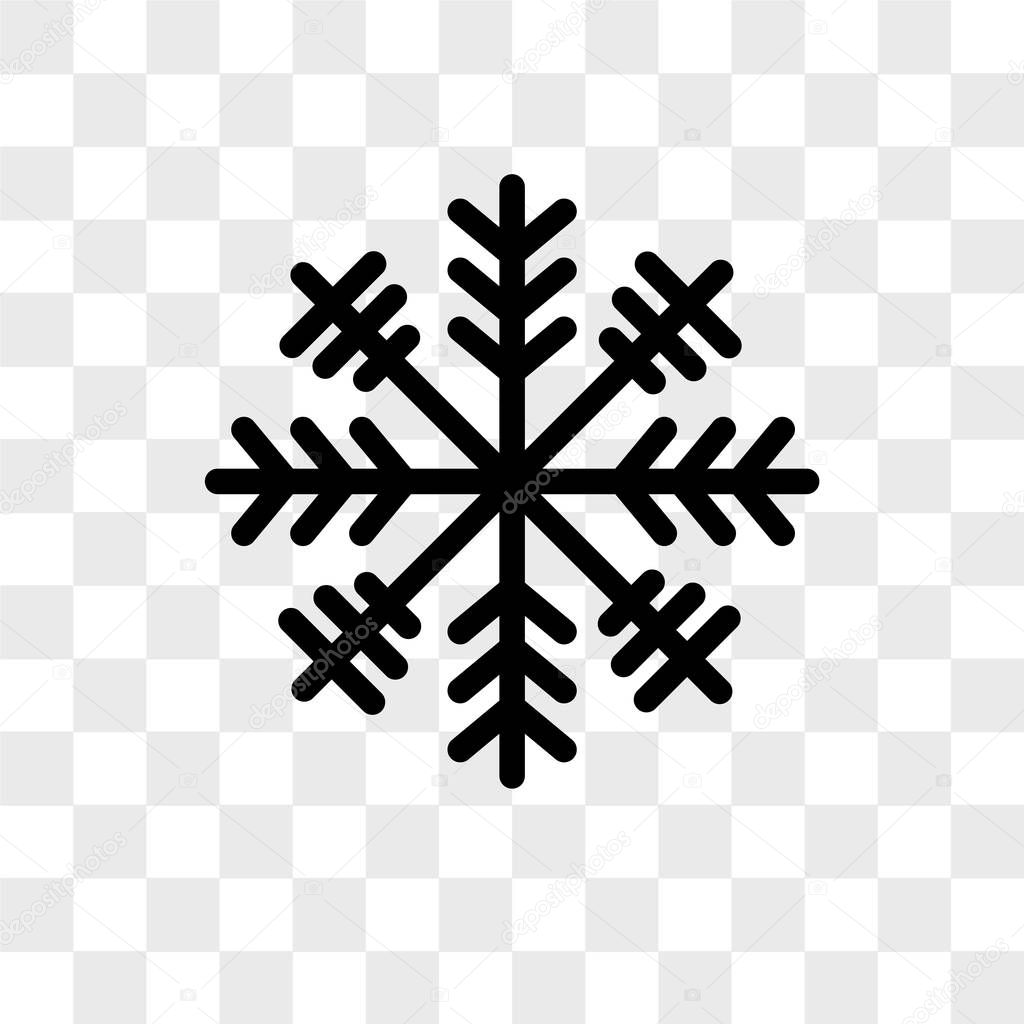 Big Snowflake vector icon isolated on transparent background, Bi