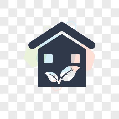 Saydam arka plan üzerinde House logosu izole House vektör simgesi