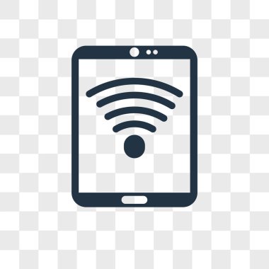 Saydam arka plan üzerinde Tablet logo tasarımı izole tablet vektör simgesi