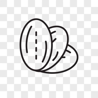 Saydam arka plan üzerinde tohum logo izole tohum vektör simgesi