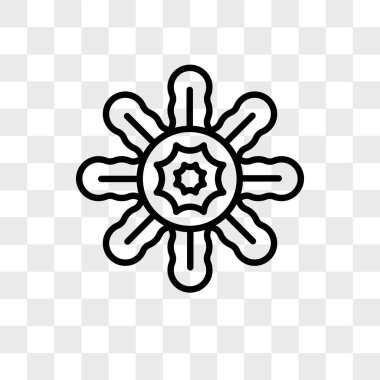 Saydam arka plan üzerinde çiçek logo tasarımı izole çiçek vektör simgesi