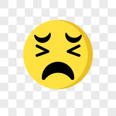 Saydam arka plan üzerinde üzgün logo des izole üzgün vektör simgesi