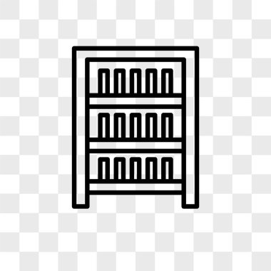 Vektör simgesi üzerinde şeffaf arka plan izole raflar, raflar logo tasarımı