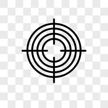 Saydam arka plan üzerinde hedef lo izole hedef vektör simgesi