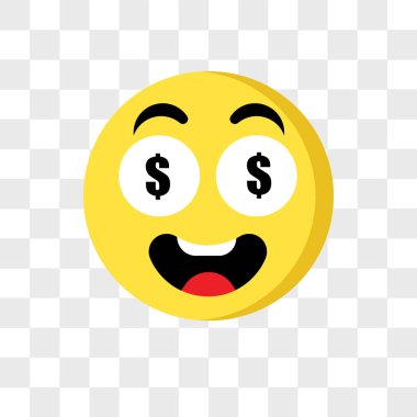 Zengin şeffaf arka plan üzerinde zengin logo d izole simge vektör