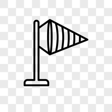 Saydam arka plan üzerinde rüzgarlı logo izole rüzgarlı vektör simgesi