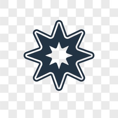 Saydam arka plan üzerinde yıldız logo tasarımı izole vektör yıldız simgesi